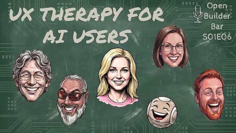 Episode thumbnail: Overthinking Out Loud with Emma &mdash; UX, textboxes, and talking back to AIs